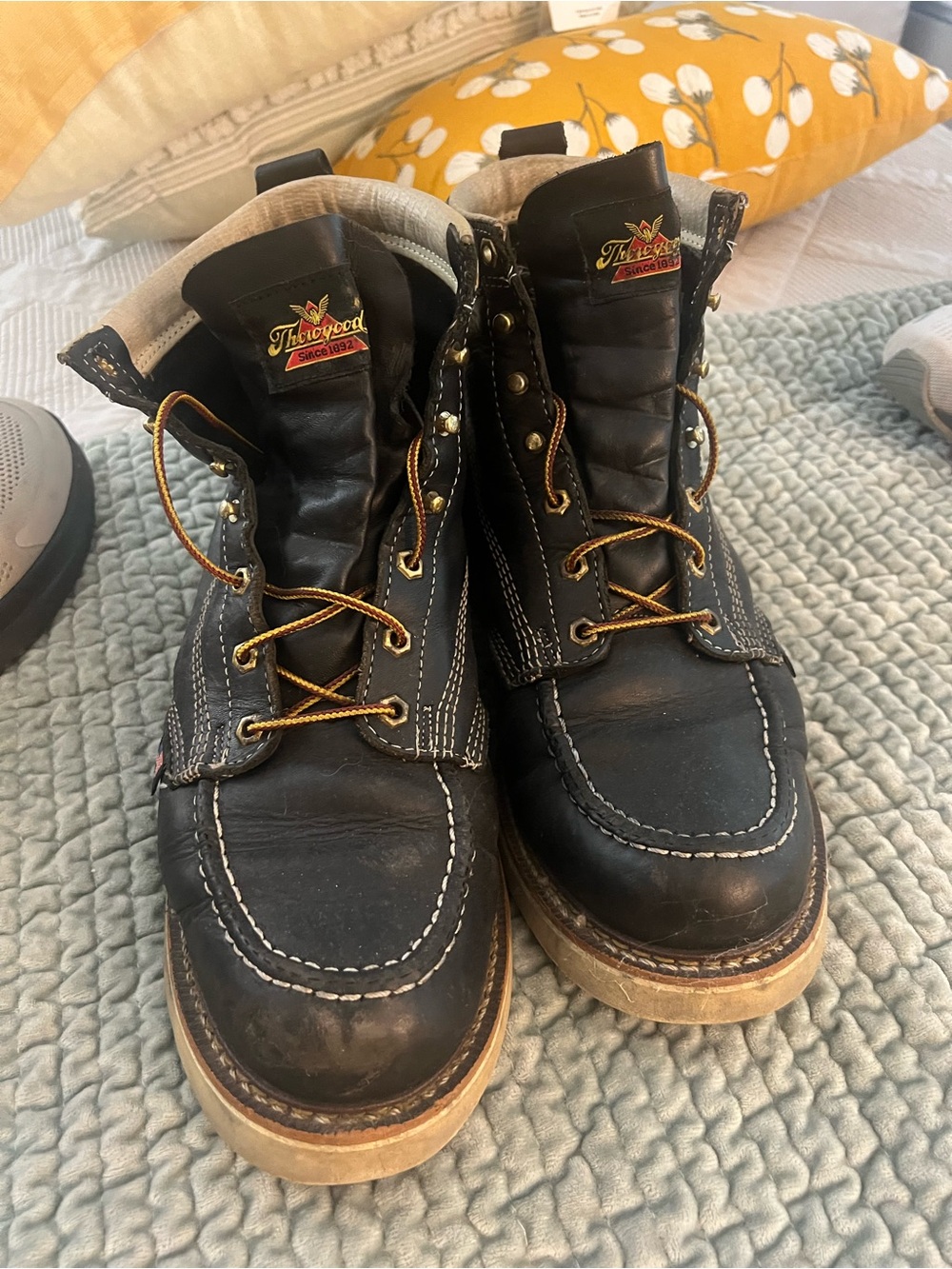 Thorogood Black Moc Toe Work Boots - Durable Men's Leather Boots